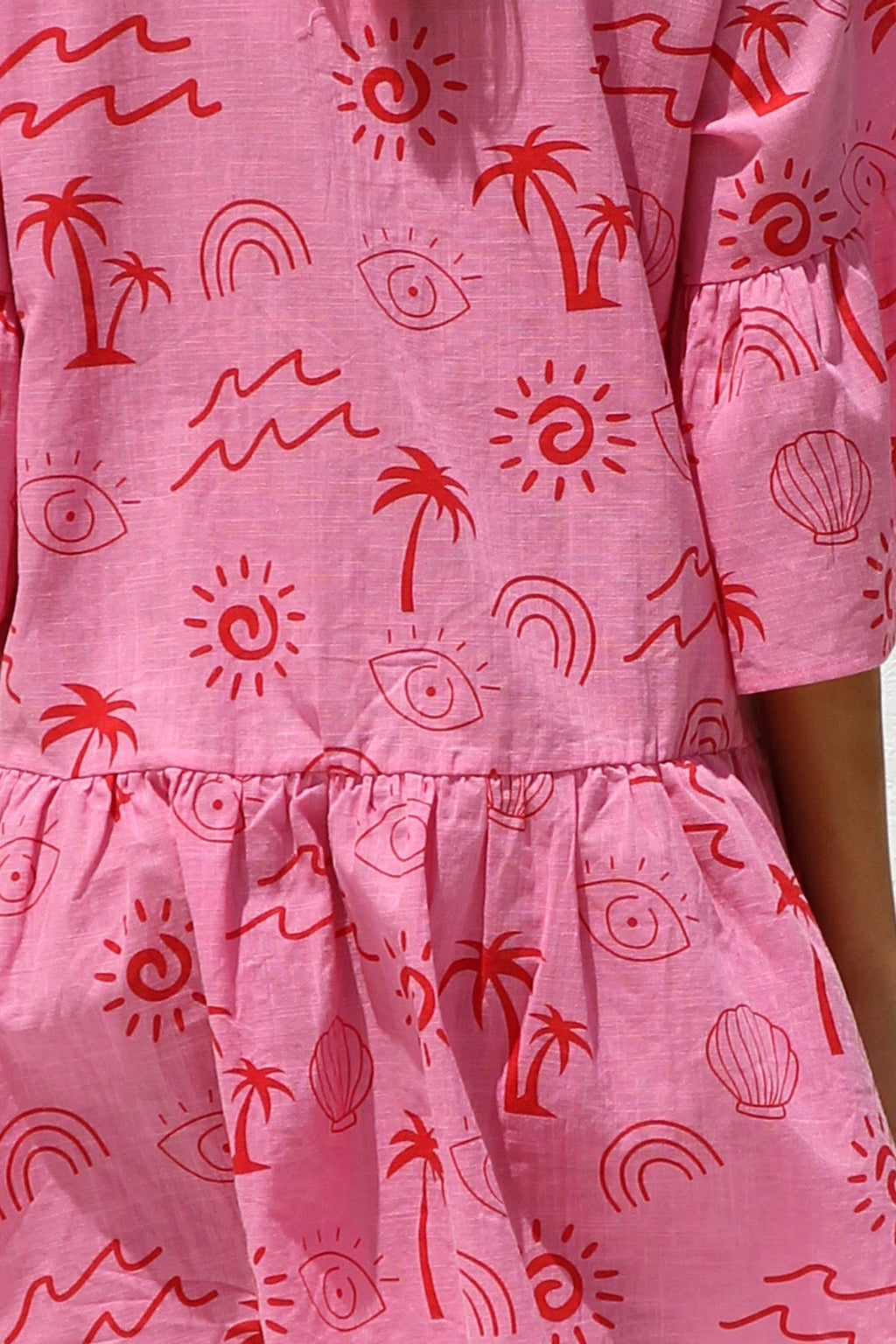 Ethnic Style Loose Shirt Short Dress